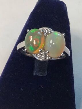Sterling Opal Ring